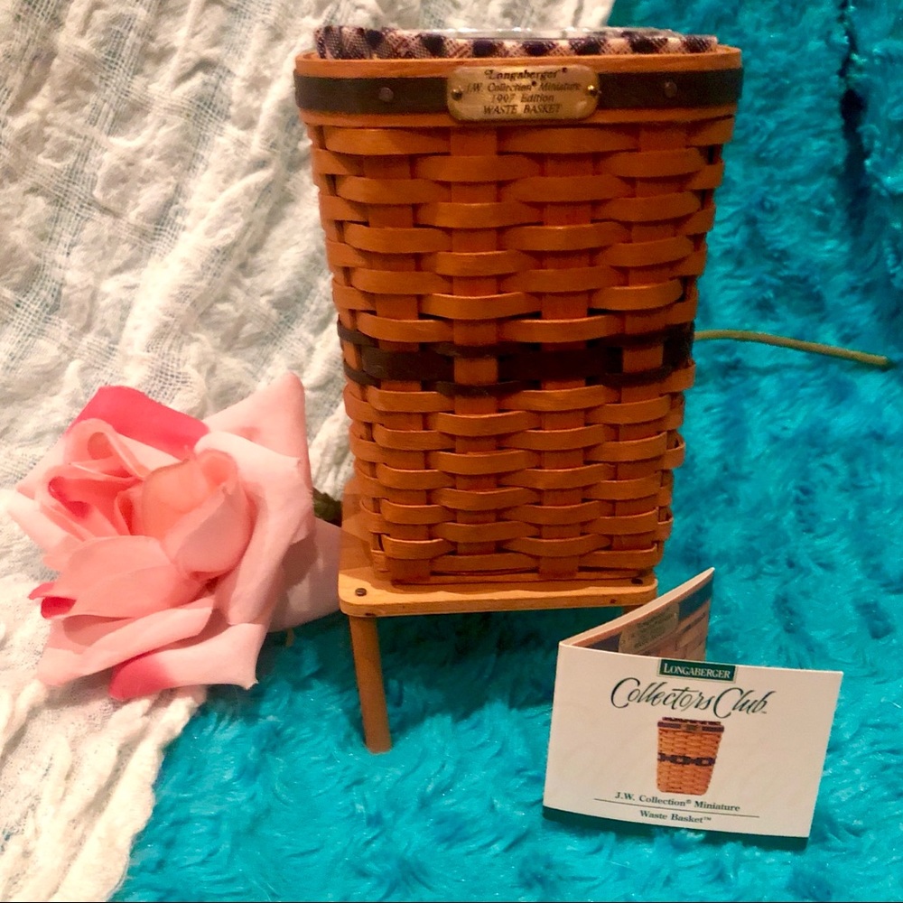 LONGABERGER 1997 MINI WASTE BASKET SET